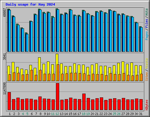 Daily usage for May 2024