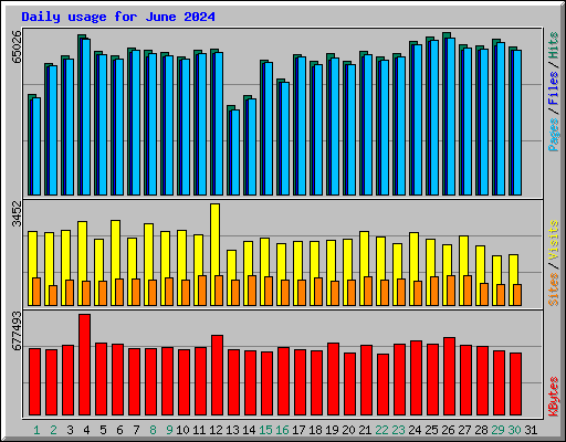 Daily usage for June 2024