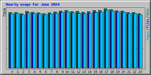 Hourly usage for June 2024