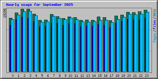 Hourly usage for September 2025